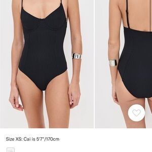 Onia Black Chelsea One Piece Swimsuit